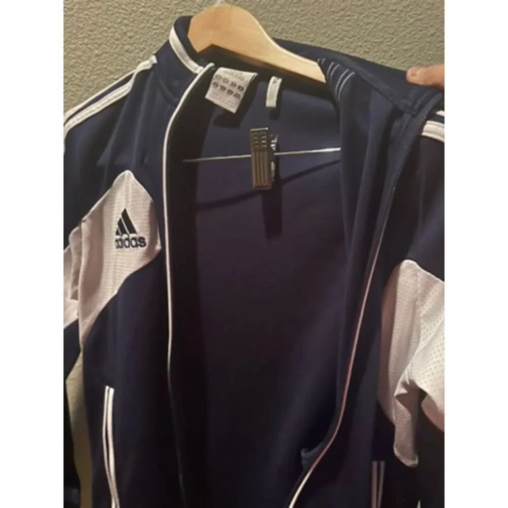 Adidas Condivo Navy/White Track Girls Cool Climate Jacket Size L